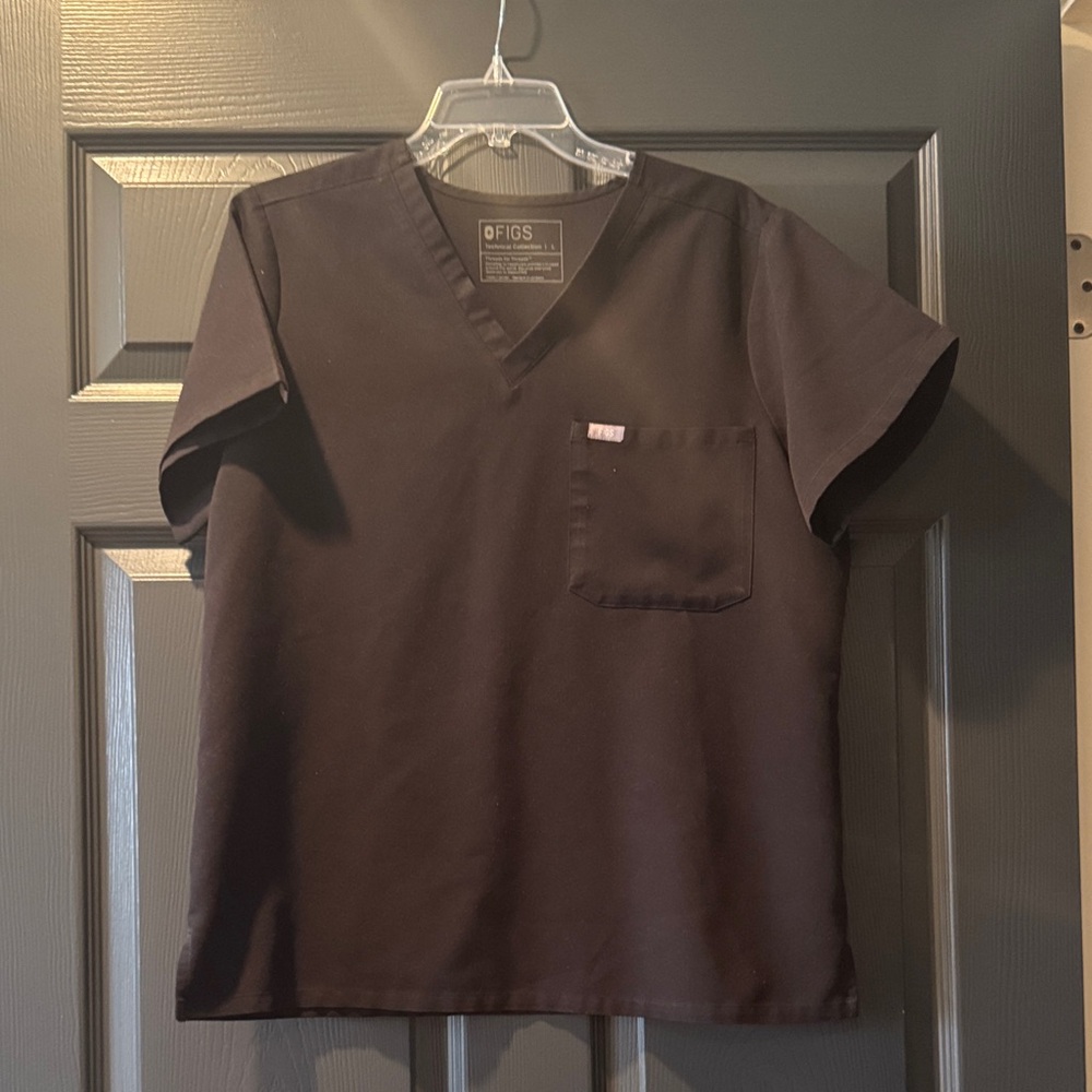 Figs Charcoal Scrub Top
